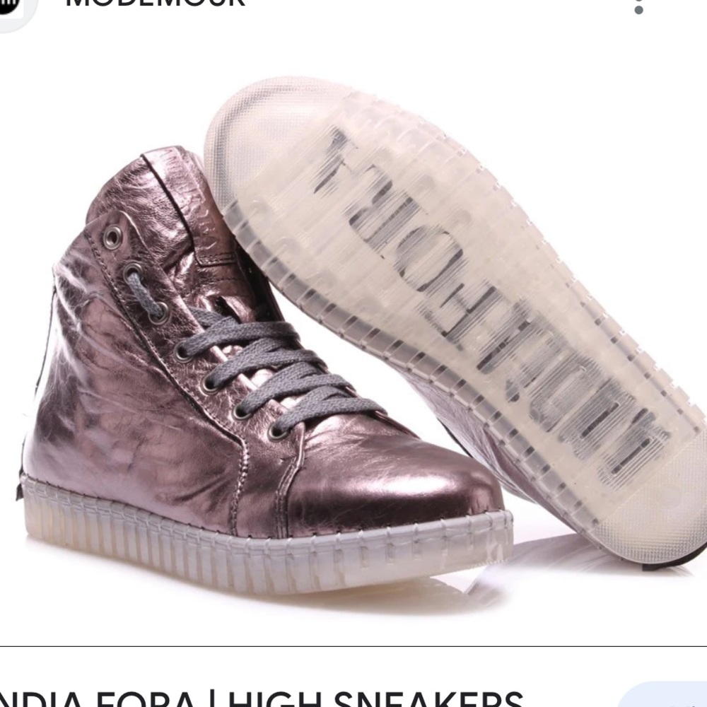 Andia fora metallic high top platform sneakers